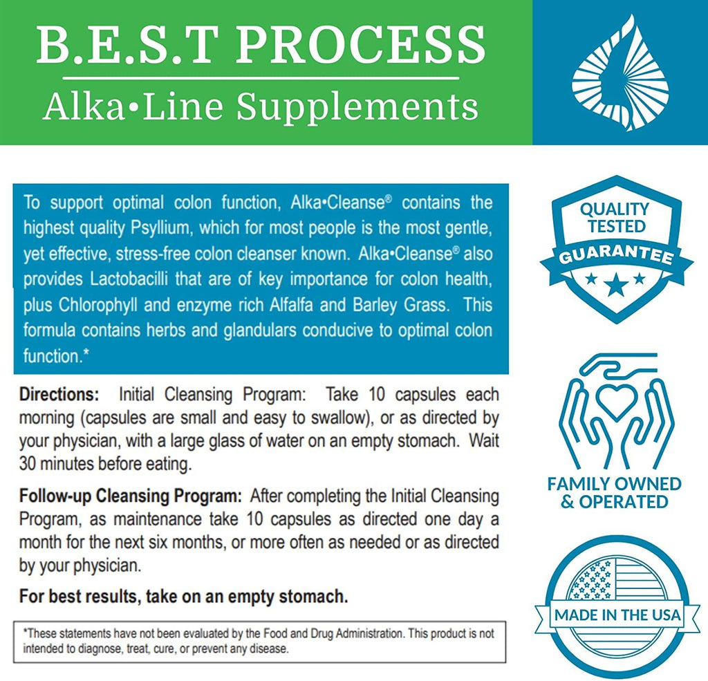 Alka•Cleanse (12 Pack) Morter HealthSystem Best Process Alkaline — Herbal Detox Colon Cleanse & Digestive Distress Formula — Psyllium Husk, Probiotics, Enzymes & Herbs