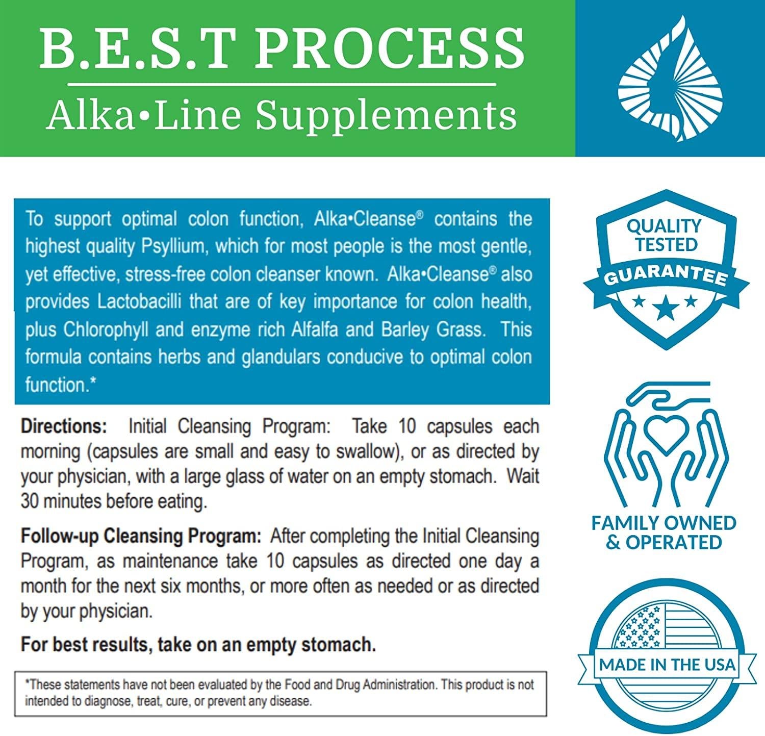 Alka•Cleanse (12 Pack) Morter HealthSystem Best Process Alkaline — Herbal Detox Colon Cleanse & Digestive Distress Formula — Psyllium Husk, Probiotics, Enzymes & Herbs