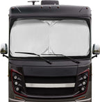 EcoNour RV Windshield Sunshade | Reflective RV Windshield Cover for UV Rays &amp; Heat Protection, Keeps Your RV Motorhome Cool | Shades for RV Fits RVs, Trucks, Motorhomes, Buses