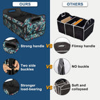 Deosk Car Trunk Organzier for suv,Car Organziers and Storage with 6 Big Pocket,Car Accessories Women/Men 50L Waterproof Polyester Car/SUV/Minivan/Truck(Medium, Leaves)