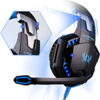 G2000 Gaming Headset: Experience Immersive Audio With Noise Cancelling Mic, LED Lights &amp; Soft Memory Earmuffs