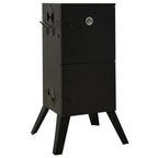Outdoor BBQ Smoker Oven Barbecue Grill Stove Camping Garden Compact Cooker Black