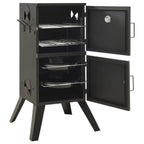 Outdoor BBQ Smoker Oven Barbecue Grill Stove Camping Garden Compact Cooker Black