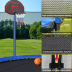 14FT Trampoline with Enclosure for Adults, Trampoline for 6-7 Kids
