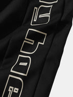 mens contrast patchwork letter print sweatshirt casual two pieces outfits