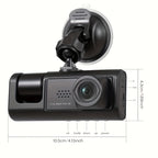 Dash Cam For Cars,Front And Inside,1080P Dual Camera With IR Night Vision,Loop Recording,Car DVR Blackbox With 2 Inch IPS Screen