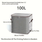 180-liter Houndstooth Bag Clothes LarCapacity Household Quilt Bag Moving Bag PacMoisture-proof Bag For PacClothes
