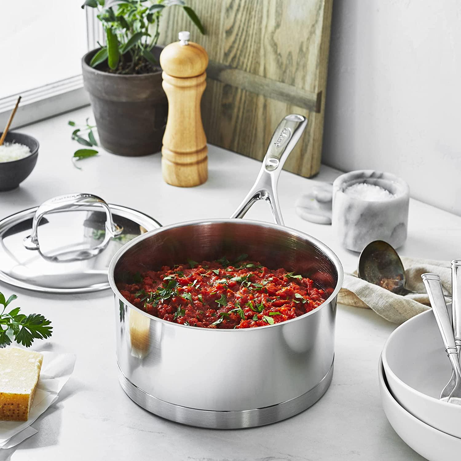 Demeyere Stainless Steel Saucepan, 2.3-qt