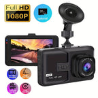 3 Inch HD 1080P Dash Cam With Suction Cup, Night Vision &amp; Cycle Recording