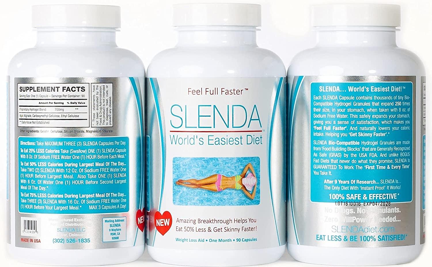 SLENDA™ is The World's Easiest Diet! Hydrogel Granules Expand 250 Times Their Size... This Safely Fills Your Stomach, Giving You A Sense of Satisfaction. So You Eat Less & Lose More - Automatically!