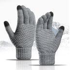 Winter Thickened Warm Wool Gloves Outdoor Windproof Cycling Gloves Touchscreen Gloves