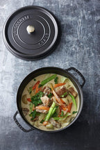 Staub Cast Iron 7-qt Round Cocotte - Black Matte, Made in France