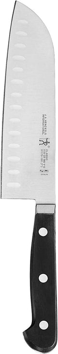 HENCKELS Classic Razor-Sharp 7-inch Hollow Edge Santoku Knife, German Engineered Informed by 100+ Years of Mastery