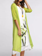 Early Autumn Sunscreen Loose Dress Two-Piece Maxi Dress