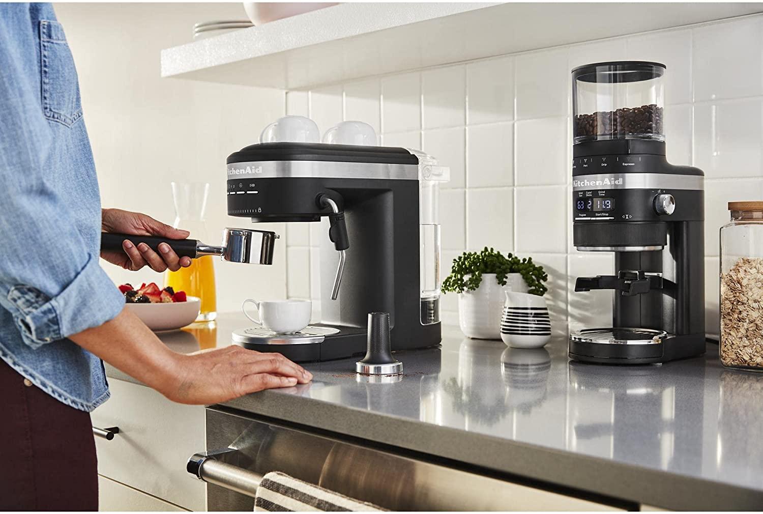 KitchenAid Semi-Automatic Espresso Machine and Automatic Milk Frother Attachment - KES6404