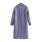 double breasted loose vintage coat