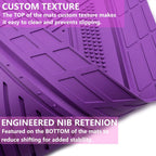 CAR PASS Heavy Duty Rubber Floor Mats 4-Piece Car Mat Set - Universal Waterproof Floor Mats for Car SUV Truck, Durable All-Weather Mats(Purple)