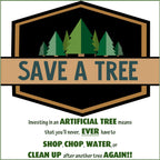 Fraser Hill Farm 9 Ft. Carmel Pine Slim Artificial Christmas Tree with Clear LED String Lighting