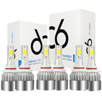 1 Pair Car Lights C6 LED Headlight Bulbs for H1 H3 H4 9003 H7 H8 H9 H11 H13/9008 H16 HB3 880/881 H27