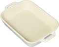 STAUB Ceramics Rectangular Baking Dish, 7.5x6-inch, Rustic Ivory