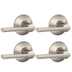 Latitude Satin Nickel PassaHall/Closet Door Lever (4-Pack)