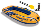 Challenger 2 Inflatable Raft Set &amp; 2 Transom Mount 8 Speed Trolling Motors