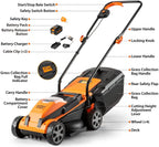 LawnMaster CLM2413A Cordless 13-Inch Lawn Mower 24V Max Lithium-Ion with 4.0Ah Battery and Charger
