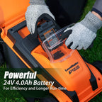 LawnMaster CLM2413A Cordless 13-Inch Lawn Mower 24V Max Lithium-Ion with 4.0Ah Battery and Charger