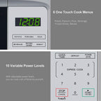 Willz WLCMD207WE-07 Countertop Microwave Oven, 0.7 Cu.Ft/700W Microwave Oven, 6 CooPrograms LED Lighting Push Button, 1 Glass Tray, 1 Roller Ring, 1 Shaft, 1 Power Cord, White