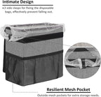Vankor Cute Leak Proof Trash Can, Trash Bag Bin, Hanging Waterproof Automotive Garbage Cans For Vehicles, Car, Grey