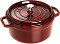 Staub Cast Iron 13.25-qt Round Cocotte - Grenadine, Made in France