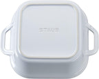STAUB Ceramics Square Covered Baking Dish, 9x9-inch, White