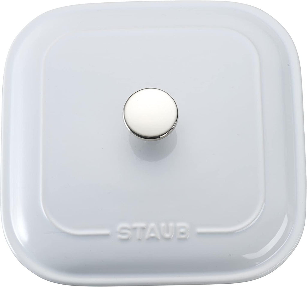 STAUB Ceramics Square Covered Baking Dish, 9x9-inch, White