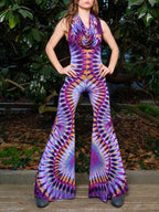Color tie-dye multifunctional sunscreen printed jumpsuit