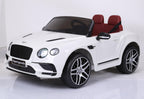 KIDSVIP Officially Licensed 12v Bentley SuperSport 1 Seat for 1 Rider Kids and Toddlers Ride on Car W/Leather Seat, Rubber Wheels, Remote Control - White