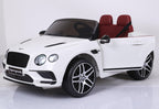 KIDSVIP Officially Licensed 12v Bentley SuperSport 1 Seat for 1 Rider Kids and Toddlers Ride on Car W/Leather Seat, Rubber Wheels, Remote Control - White