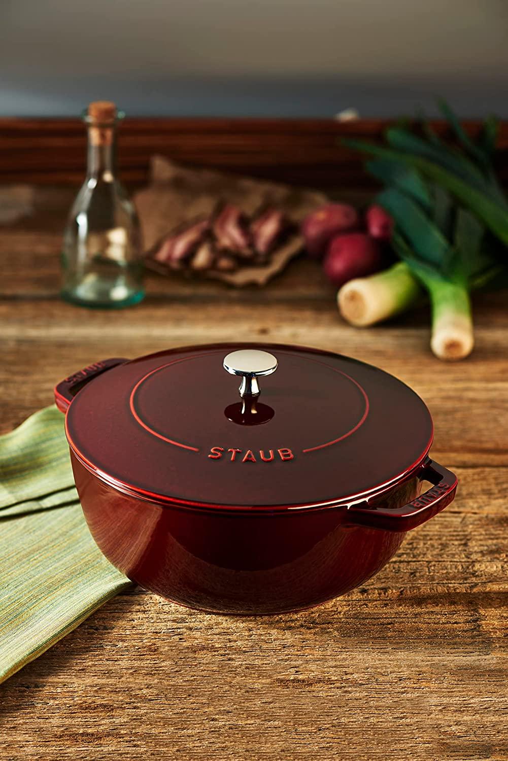 Staub Cast Iron 3.75-qt Essential French Oven - Grenadine, Made in France