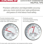 KitchenAid KQ902 Leave-in, Oven/Grill safe Meat Thermometer, TEMPERATURE RANGE: 120F to 200F, Stainless Steel