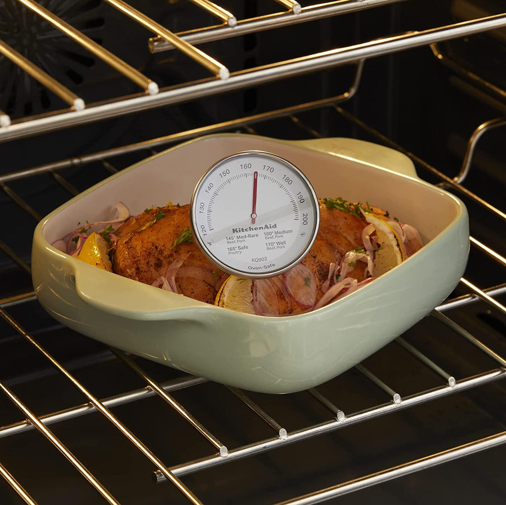 KitchenAid KQ902 Leave-in, Oven/Grill safe Meat Thermometer, TEMPERATURE RANGE: 120F to 200F, Stainless Steel