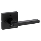 Halifax Square Matte Black Privacy Bed/Bath Door Lever