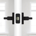 Halifax Square Matte Black Privacy Bed/Bath Door Lever