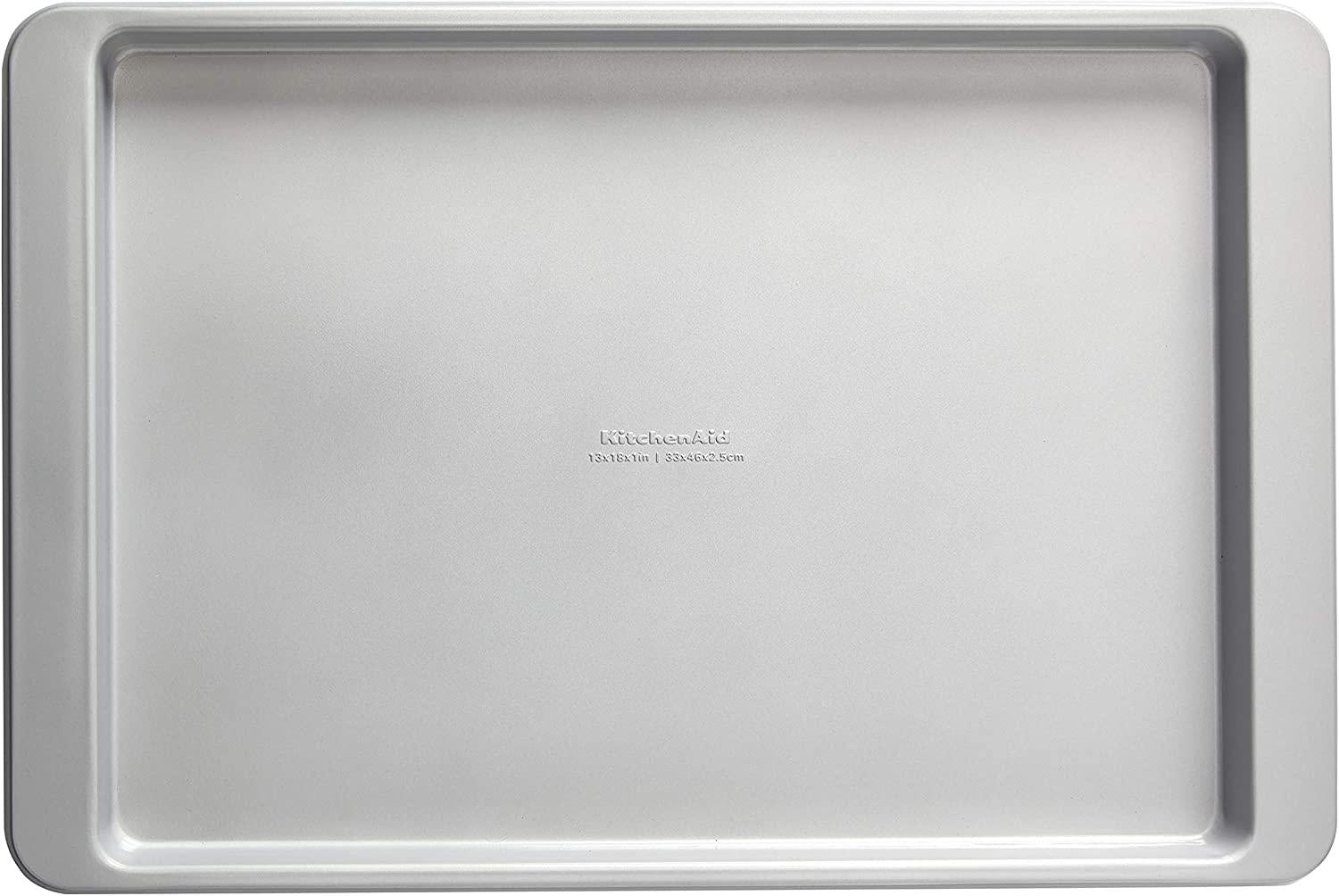KitchenAid Nonstick Aluminized Steel Baking Sheet, 13x18-Inch, Silver