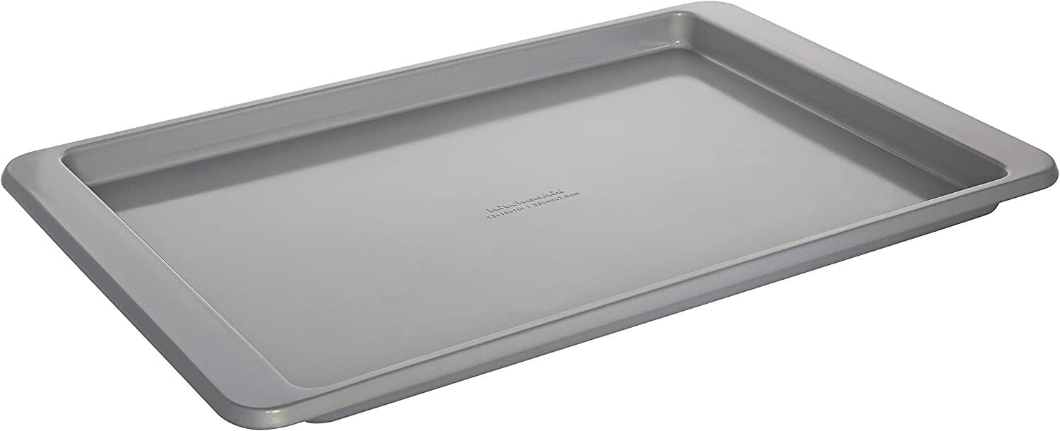 KitchenAid Nonstick Aluminized Steel Baking Sheet, 13x18-Inch, Silver