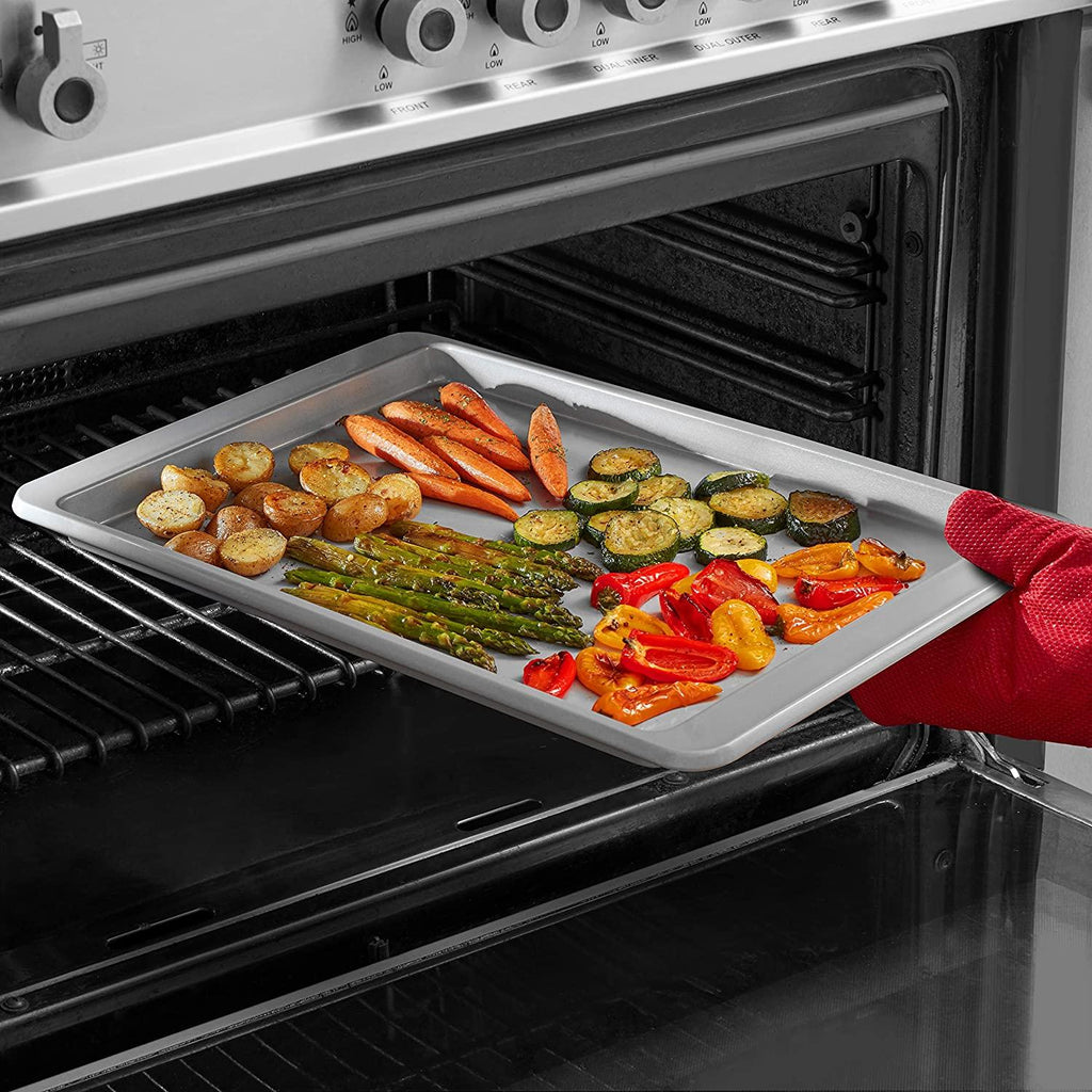 KitchenAid Nonstick Aluminized Steel Baking Sheet, 13x18-Inch, Silver