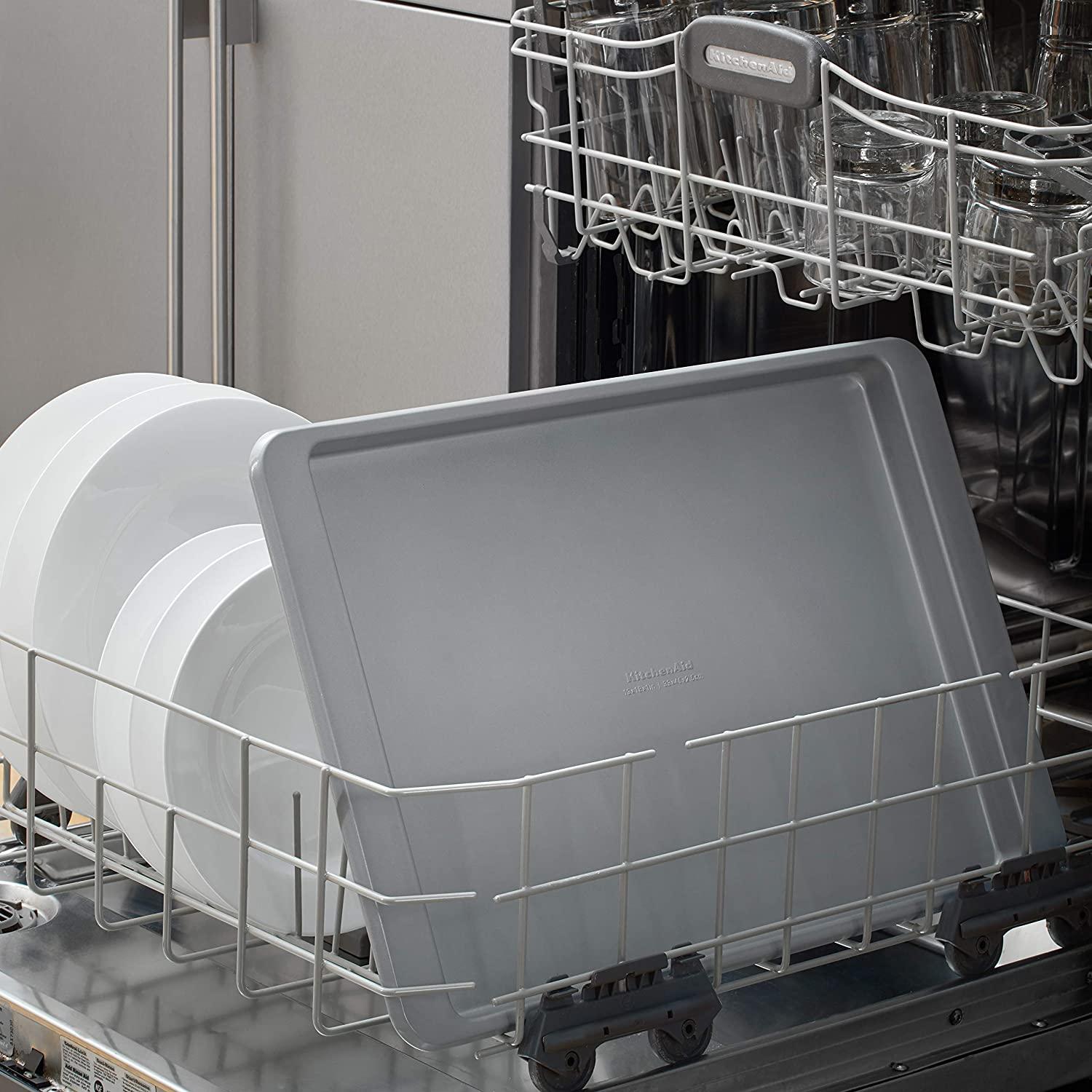 KitchenAid Nonstick Aluminized Steel Baking Sheet, 13x18-Inch, Silver