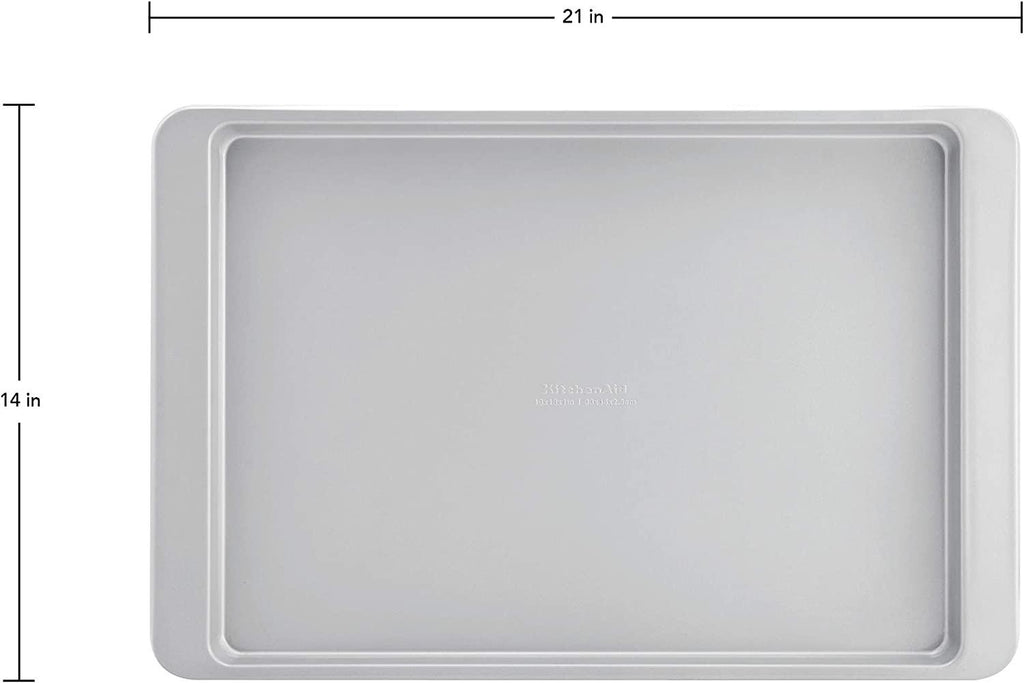 KitchenAid Nonstick Aluminized Steel Baking Sheet, 13x18-Inch, Silver