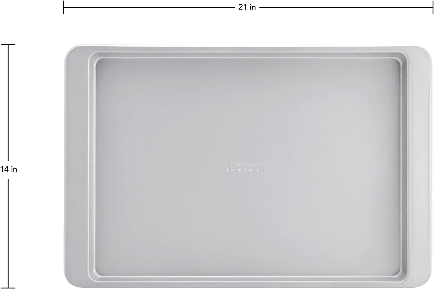 KitchenAid Nonstick Aluminized Steel Baking Sheet, 13x18-Inch, Silver