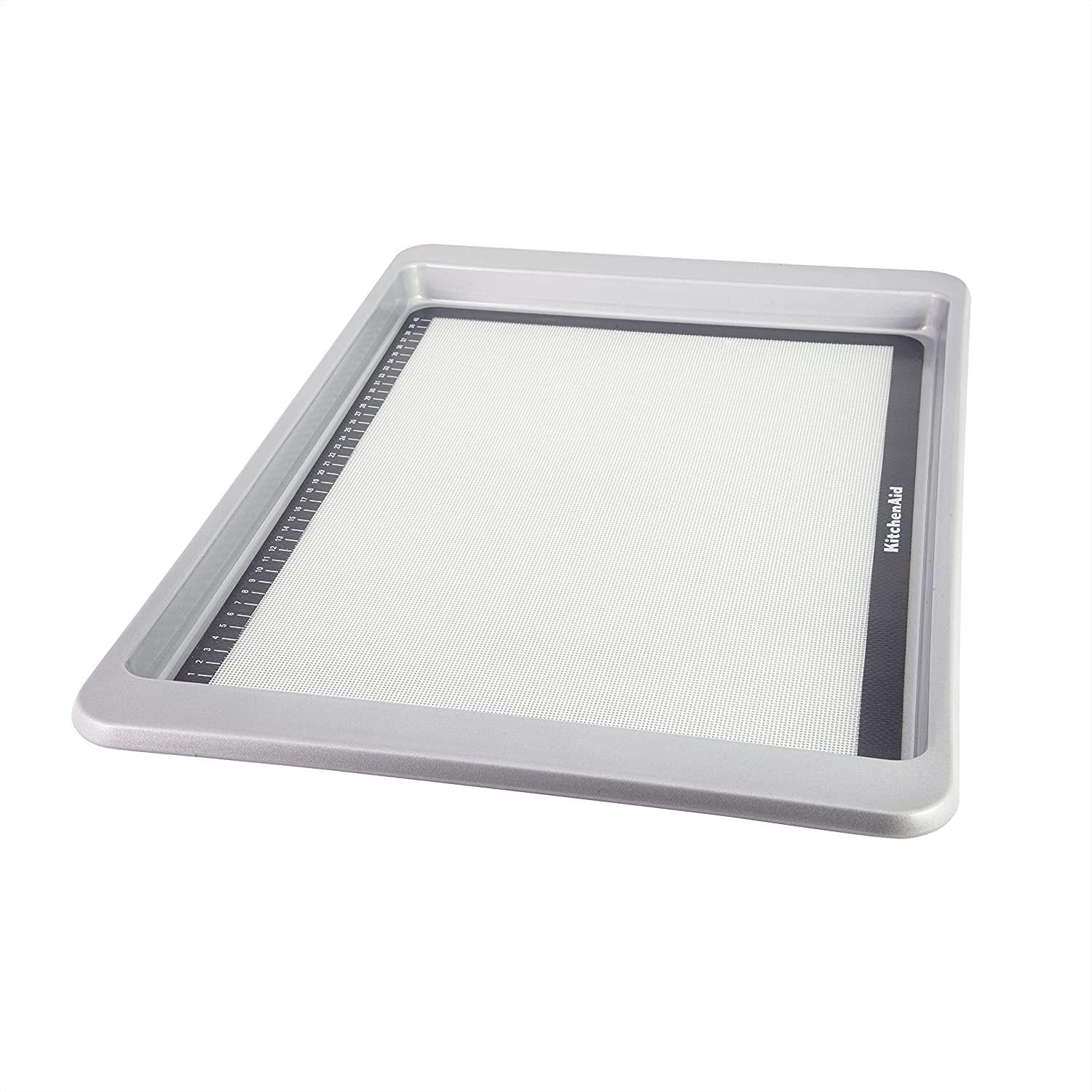 KitchenAid Nonstick Aluminized Steel Baking Sheet, 13x18-Inch, Silver