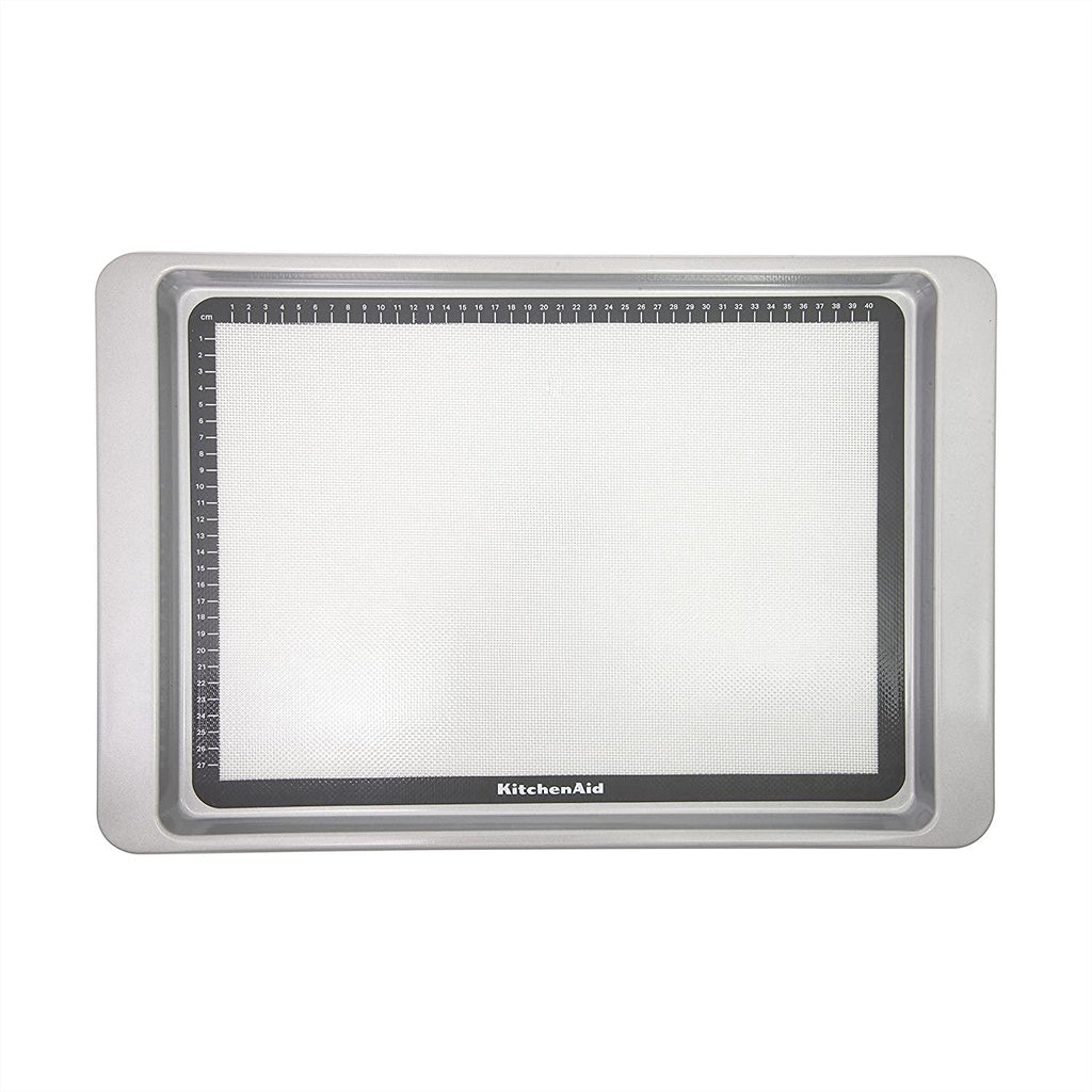 KitchenAid Nonstick Aluminized Steel Baking Sheet, 13x18-Inch, Silver