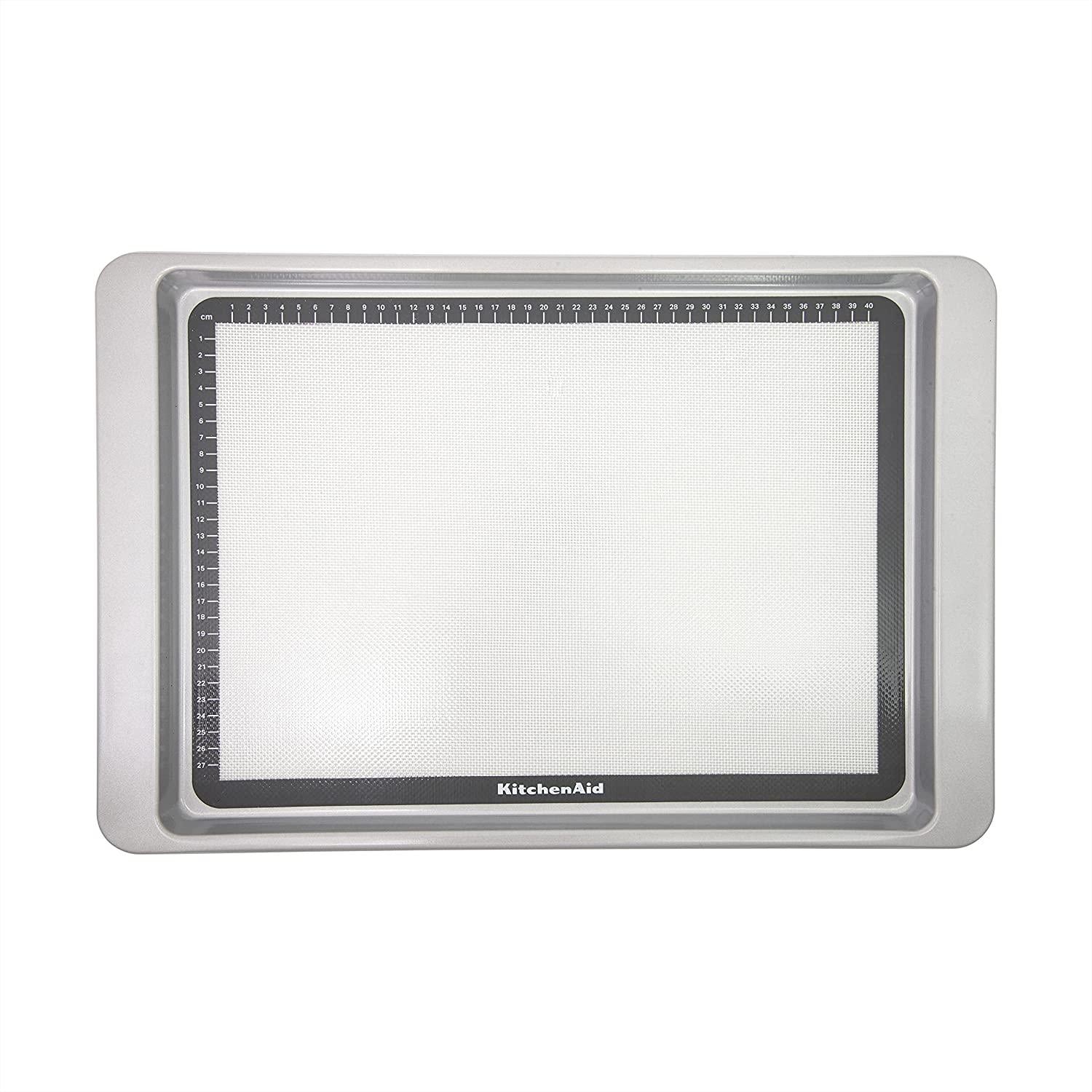 KitchenAid Nonstick Aluminized Steel Baking Sheet, 13x18-Inch, Silver